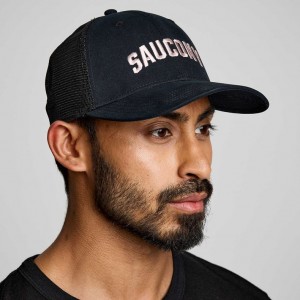 Saucony Adjustable Snap Back Muške Trucker Šilterica Crne | HRVATSKA RUHAJL