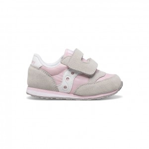 Saucony Baby Jazz Hook & Loop Little Dječje Tenisice Sive Roze | HRVATSKA HLOXKT