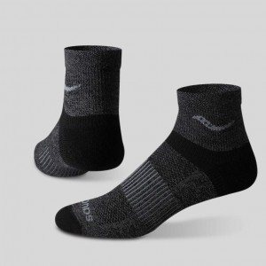 Saucony Inferno Merino Wool Blend Quarter 3-Pack Muške Čarape Crne | HRVATSKA IOECAM