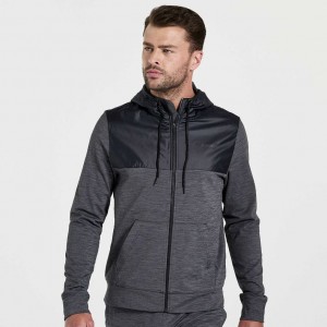 Saucony Solstice Zip Muške Majica s Kapuljačom Crne | HRVATSKA EHXITS