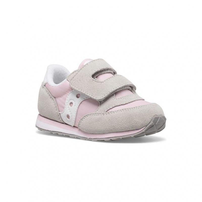 Saucony Baby Jazz Hook & Loop Little Dječje Tenisice Sive Roze | HRVATSKA HLOXKT