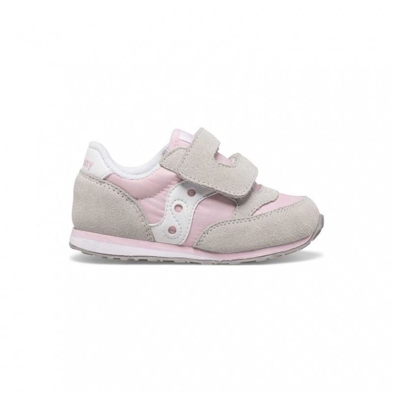 Saucony Baby Jazz Hook & Loop Little Dječje Tenisice Sive Roze | HRVATSKA HLOXKT