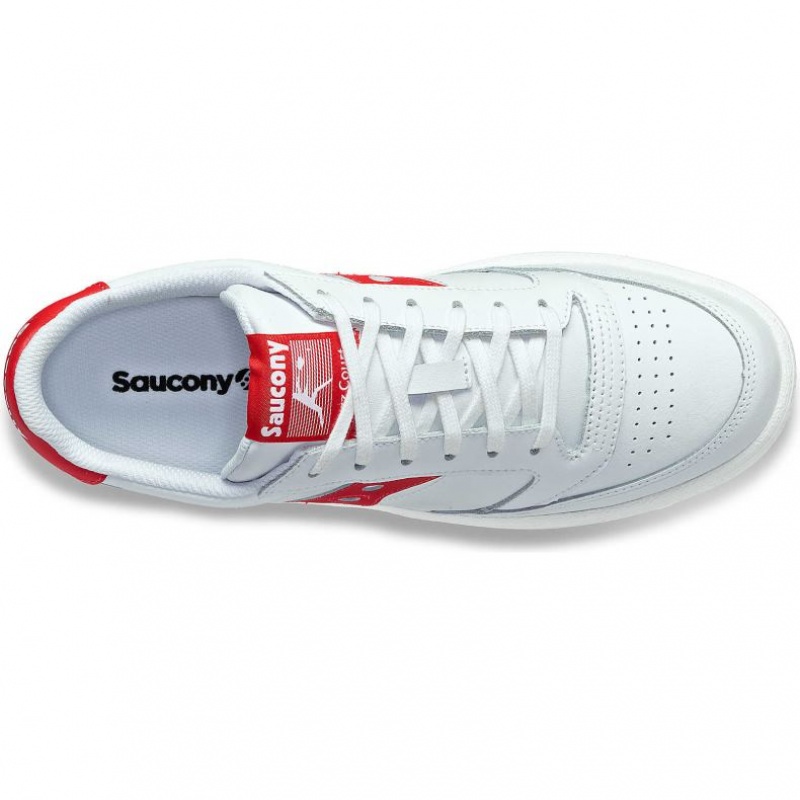 Saucony Jazz Court PU Muške Tenisice Bijele Crvene | HRVATSKA QHTGOL