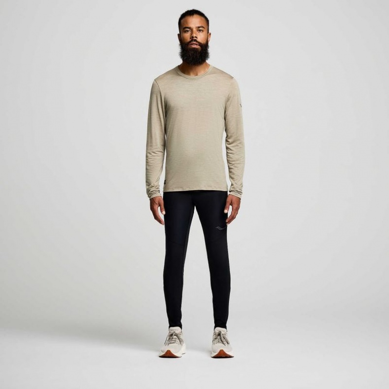 Saucony Peregrine Merino Long Sleeve Muške Majica Maslinasto Zelene | HRVATSKA YOGUPC