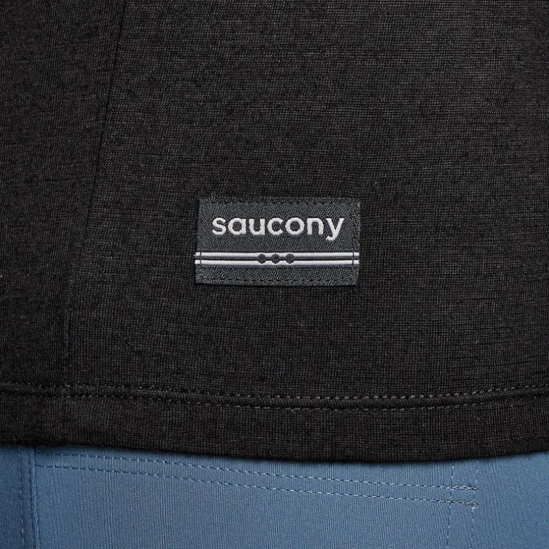 Saucony Peregrine Merino Long Sleeve Muške Majica Crne | HRVATSKA VYZIFA