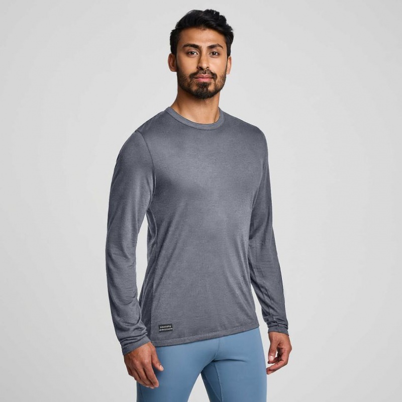 Saucony Peregrine Merino Long Sleeve Muške Majica Sive | HRVATSKA BGCLTQ