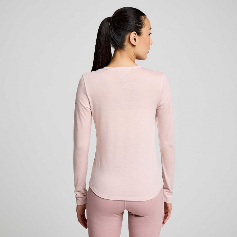 Saucony Peregrine Merino Long Sleeve Ženske Majica Roze | HRVATSKA DJVOHY