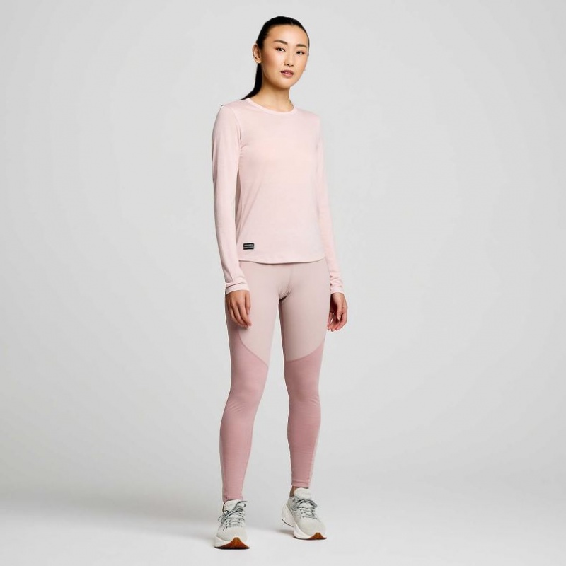 Saucony Peregrine Merino Long Sleeve Ženske Majica Roze | HRVATSKA DJVOHY