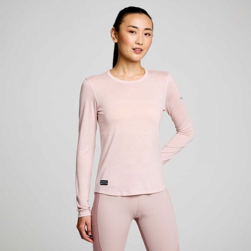 Saucony Peregrine Merino Long Sleeve Ženske Majica Roze | HRVATSKA DJVOHY