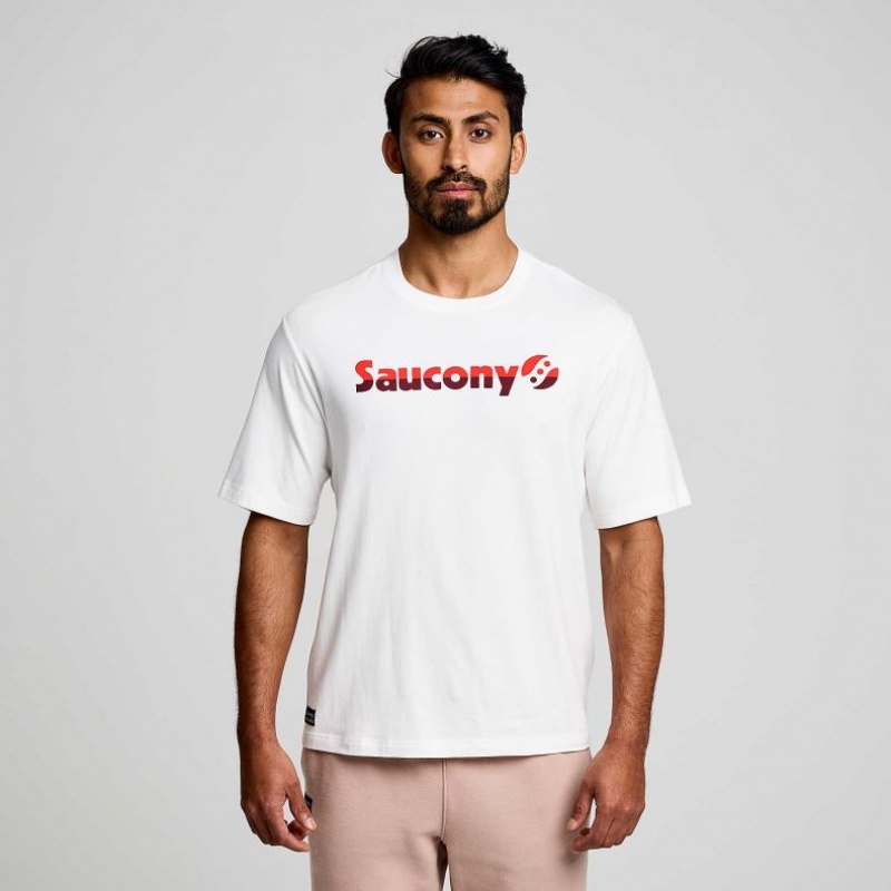 Saucony Recovery Short Sleeve Muške Majica Bijele | HRVATSKA WNLDIG