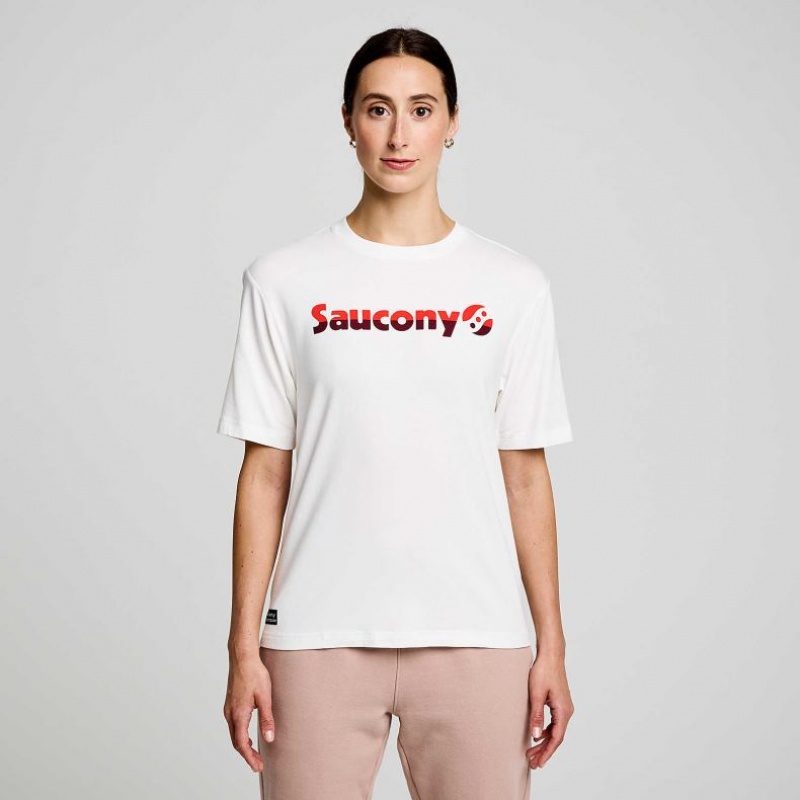 Saucony Recovery Short Sleeve Ženske Majica Bijele | HRVATSKA ZKEPQR