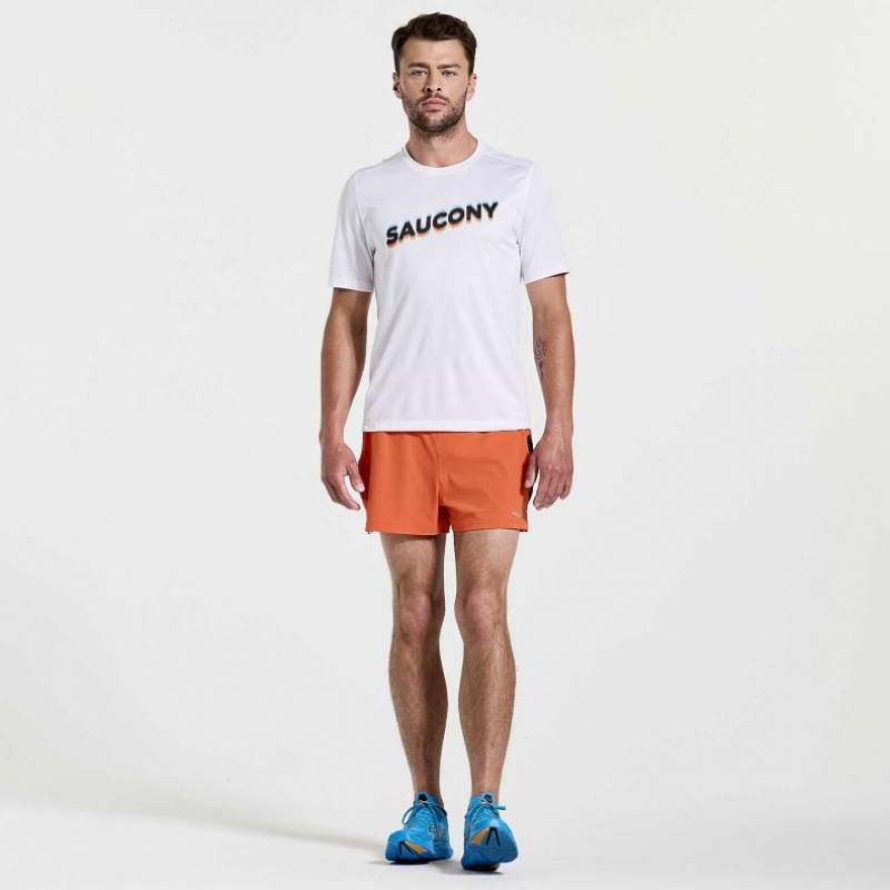 Saucony Stopwatch Graphic Short Sleeve Muške Majica Bijele | HRVATSKA WXCUEJ