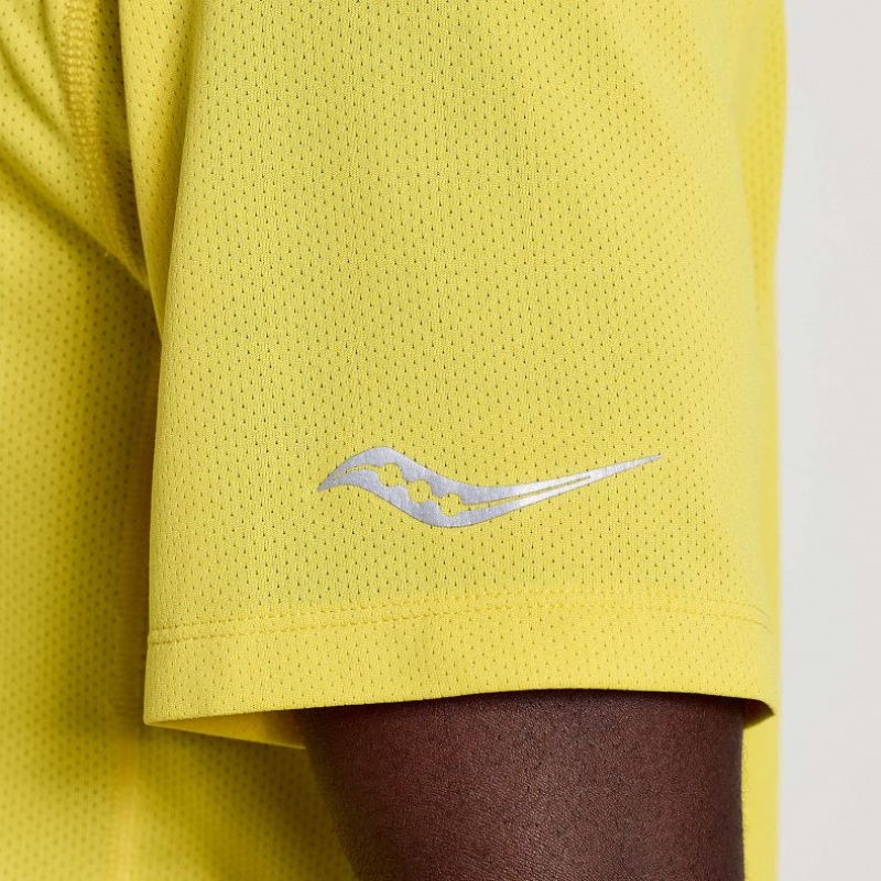 Saucony Stopwatch Graphic Short Sleeve Muške Majica Žute | HRVATSKA VFBEXH