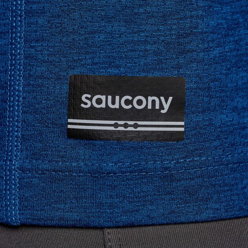 Saucony Stopwatch Graphic Short Sleeve Muške Majica Indigo | HRVATSKA YFCAKR