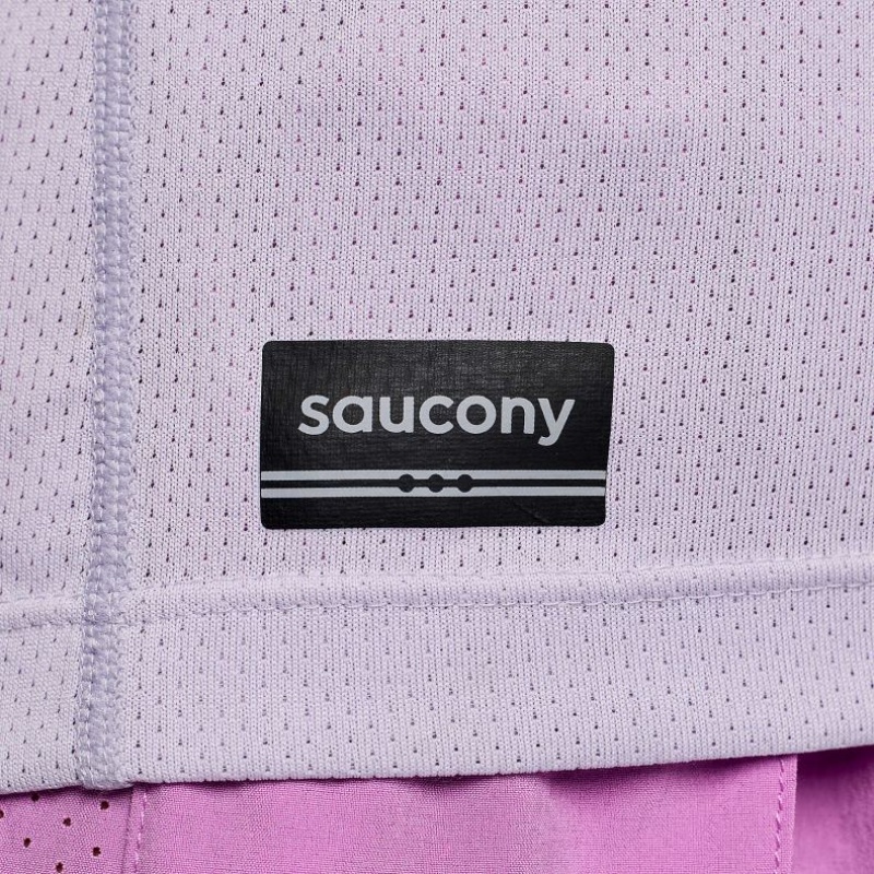 Saucony Stopwatch Graphic Short Sleeve Ženske Majica Ljubičaste | HRVATSKA UXPAKY