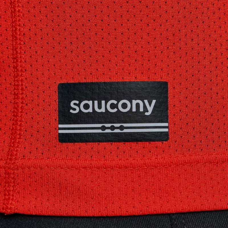 Saucony Stopwatch Short Sleeve Muške Majica Narančaste | HRVATSKA GMEZOT