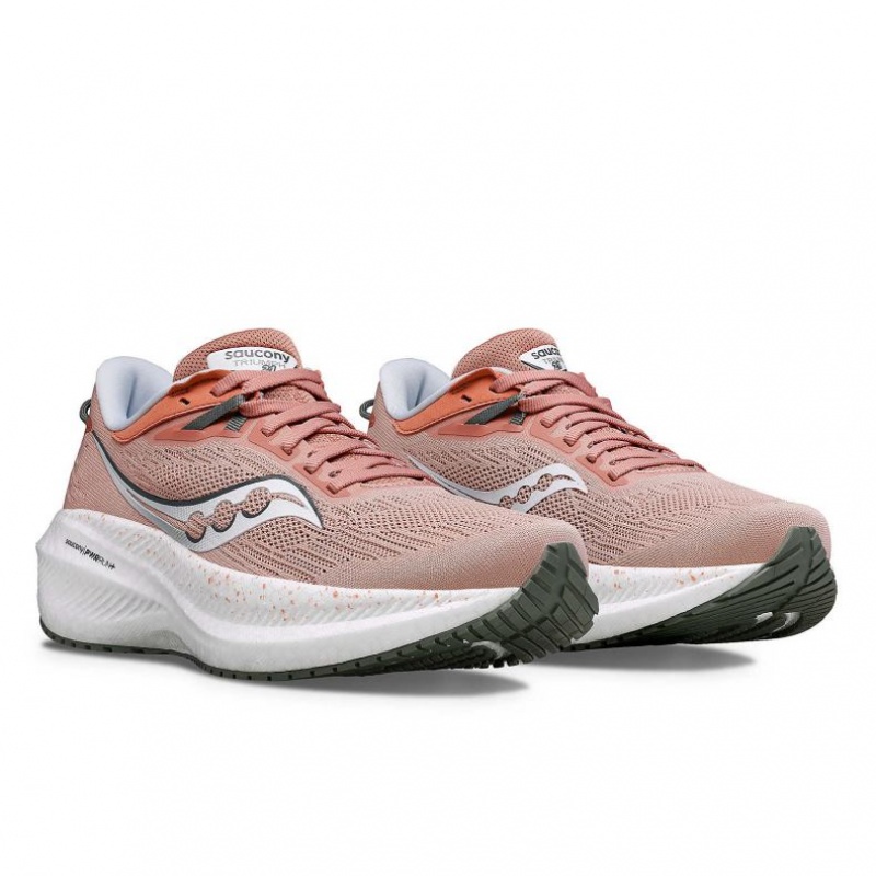 Saucony Triumph 21 Wide Ženske Tenisice Roze | HRVATSKA HZWMRP